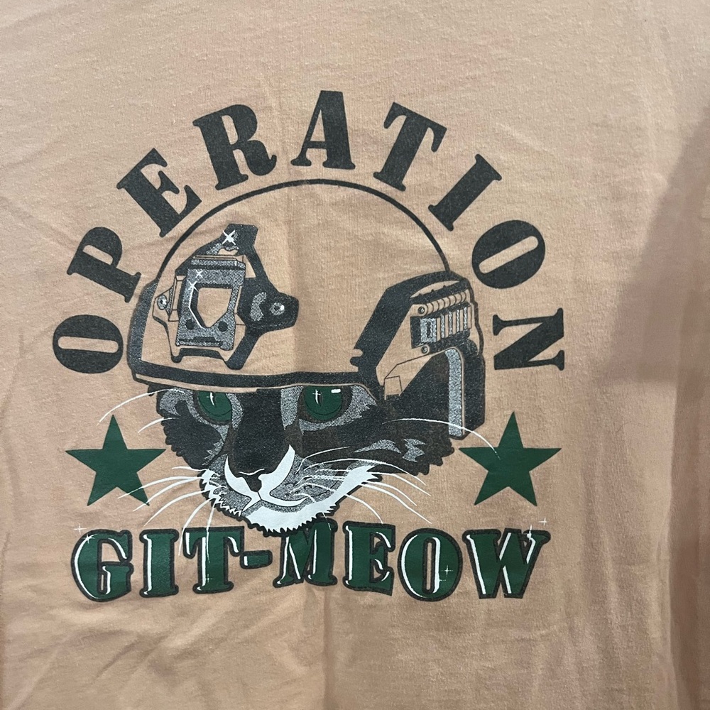 Bella Canvas Tan Operation Git-Meow Cat T-Shirt